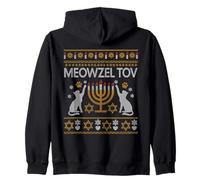 Meowzel Tov Mazel Tov Gato Feliz Hanukkah Feo Navidad Sudadera con Capucha