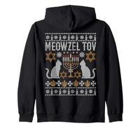 Meowzel Tov Mazel Tov Gato Feo Navidad Feliz Hanukkah Sudadera con Capucha