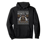 Meowzel Tov Mazel Tov Gato Feo Navidad Feliz Hanukkah Sudadera con Capucha