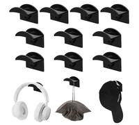 MeoZynxadril 10 Piezas Colgador para Sombreros, Ganchos Autoadhesivos para Sombrero, Organizadores de Gorras, Gorras sin Perforación, Estante Sombreros