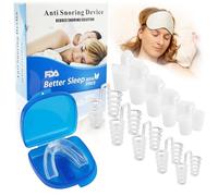 MeoZynxadril 10 Piezas Dilatador Nasal, Dilatadores Nasales, Dispositivos Anti Ronquidos con Ferula Dental, Dispositivo Antironquidos, Mejora la Respiración para Ayudar a Dormir Mejor
