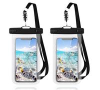MeoZynxadril 2 Piezas Funda Impermeable Móvil, Bolsa Estanca Móvil Universal, IPX8 Bolsa Impermeables Móvil, con Cordón, para iPhone 16/15/14/13, Samsung, Smartphones de hasta 7 Pulgadas
