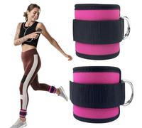 MeoZynxadril 2 Piezas Tobilleras Poleas Gym, Ajustable Tobilleras, Tobilleras Deportivas Hombre y Mujer, Agarre Tobillo Polea, Tobillo Clips para Kickbacks, Extensiones de Piernas, Glúteos