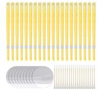 MeoZynxadril 20 Piezas Velas Para Los Oídos, Velas Naturales Para Los Oídos, Conos Cera Oidos, Velas Oidos Cera, Cera Oidos Limpiador, Con 10 Discos Protectores, 20 Bastoncillos De Algodón