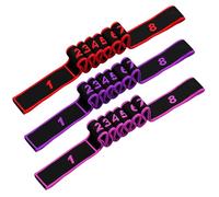 MeoZynxadril 3 Piezas Banda de Estiramiento, Bandas Elasticas Fitness con 8 Anillos, Banda de Estiramiento de Yoga, Banda Elastica, para Yoga, Pilates, Danza, Gimnasia, Ejercicios de Estiramiento