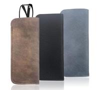MeoZynxadril 3 Piezas Funda Gafas Blanda, Estuche Gafas Piel PU, Bolsas para Gafas Portátil, Estuche Gafas Almacenaje, Funda de Gafas Moda, Funda Protectora Para Hombres Y Mujeres Gafas