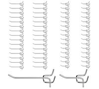 MeoZynxadril 30pcs10cm+30pcs 5cm Ganchos para Tableros, Ganchos Para Tablero Perforado, Ganchos de Pared Perforados, Ganchos Panel Perforado Herramientas, Para Exposición Comercios, Colgar Mercancías