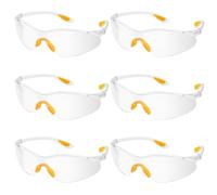 MeoZynxadril 6 Piezas Gafas de Seguridad, Gafas Protectoras Transparentes, Gafas Seguridad Antiarañazos, Gafas Protectoras Trabajo, para Construcción, Bricolaje, Laboratorio, Soldadura