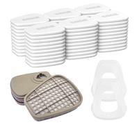 MeoZynxadril 6001 Filtros Para Respirador Anti Polvo, Filtros de Protección Respiratoria, Filtros Algodón Particulado, para Mascarilla Polvo, Compatible 6100/6200/6502/7501/7502/6800 3M Filters