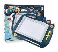 MeoZynxadril Pizarra Magnetica Infantil, 27.5x21.5CM Tablero Magnetico Niños, con 3 Sellos y 1 Bolígrafo, Pizarra Magica Borrable en Color, Tableta Niños Escritura, Juguetes para Niños Infantiles
