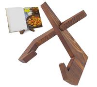 MeoZynxadril Soporte de Libros de Cocina, Soporte Libros de Madera, Porta Libros Cocina Vintage, Soporte Exhibición Multifunción, para Exhibir Recetas, Libros, Marcos de Fotos, Cocina