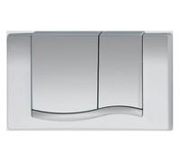 MEPA MEPA Wave 2-M 420505 - Pulsador para inodoro (330 x 180 x 22 mm, plástico, accionamiento desde la parte delantera, tecnología de 2 volúmenes para cisternas Sanicontrol UP, incluye material de