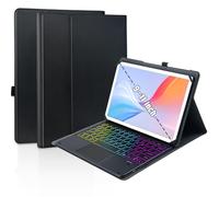 MePadKey Funda universal con teclado táctil para tablet de 9.7, 10.1, 4, 10.5, 11.9 y 11 pulgadas, teclado TrackPad con retroiluminación arcoíris con puerto de carga tipo C para Android/iOS/Windows de