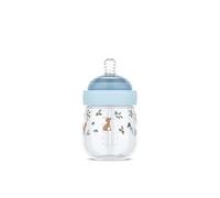 Mepal - Biberón Mio Little Dutch - Tapa transparente para almacenamiento - Anticólicos Biberones - Diseño en espiral evita obstrucciones - Silicona de grado médico - 165 ml - Forest Friends