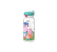 Mepal - Botella con Tapa Abatible Campus - La Tapa Abre con un Solo Clic - Adecuada Para Bebidas Carbonatadas - Botella Agua Niños - A Prueba de Fugas y apto Lavavajillas - 600 ml - Peppa Pig