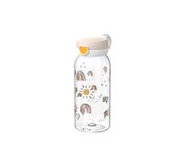 Mepal - Botella con Tapa Abatible Campus - La Tapa Abre con un Solo Clic - Adecuada Para Bebidas Carbonatadas - Botella Agua Niños - A Prueba de Fugas y apto Lavavajillas - 600 ml - Sunshine & Rainbow