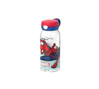 Mepal - Botella con Tapa Abatible Campus - La Tapa Abre con un Solo Clic - Adecuada Para Bebidas Carbonatadas - Botella Agua Niños - A Prueba de Fugas y apto Lavavajillas - 600 ml - Spiderman