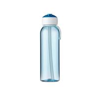 Mepal - Botella de Agua Flip-Up Campus - Botella de Agua a Prueba de Fugas para el Colegio y para Llevar - Botella Transparente para Beber - Sin BPA y apta para Lavavajillas - 500 ml - Blue