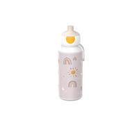 Mepal - Botella para Beber Pop-up Campus - Botella para Beber - Botella Agua a Prueba de Fugas para la Escuela - Sin BPA y apta para Lavavajillas - 400 ml - Sunshine & Rainbow