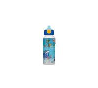 Mepal - Botella para Beber Pop-up Campus - Botella para Beber - Botella Agua a Prueba de Fugas para la Escuela - Sin BPA y apta para Lavavajillas - 400 ml - Tropical Ocean