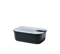 Mepal - Caja de comida fresca EasyClip - Caja de almacenamiento con tapa y cierre de clic - Apto para microondas, horno y congelador - Hermético y a prueba de derrames - 1000 ml - Nordic black