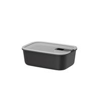 Mepal - Caja de comida fresca EasyClip - Caja de almacenamiento con tapa y cierre deslizante - Apto para el microondas y el congelador - Hermético y a prueba de derrames - 1 l - Nordic black