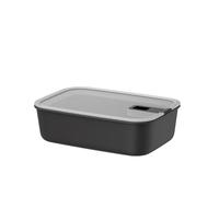 Mepal - Caja de comida fresca EasyClip - Caja de almacenamiento con tapa y cierre deslizante - Apto para el microondas y el congelador - Hermético y a prueba de derrames - 1,5 l - Nordic black