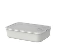Mepal - Caja de comida fresca EasyClip - Caja de almacenamiento con tapa y cierre deslizante - Apto para el microondas y el congelador - Hermético y a prueba de derrames - 2,25 l - Nordic white