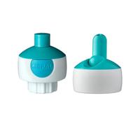 Mepal Campus - Juego de tapas de repuesto para botella térmica y botella de agua, incluye anillo de sellado y pajita para niños, polipropileno y silicona, color turquesa