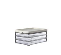 Mepal - Contenedor para Embutidos Omnia con 3 Capas - Caja para Deli - Almacenamiento de Salchichas y Fiambres - 3 Cajas Separadas para Organizar el Frigorífico - 3 x 500 ml - Nordic White