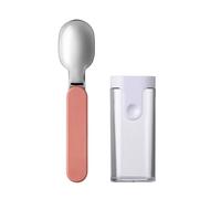 Mepal - Cuchara Plegable Ellipse - Cuchara Reutilizable Para Llevar - Cuchara Plegable Para Yogur - Cubiertos De Viaje - Incluye Estuche - Acero Inoxidable - Vivid mauve