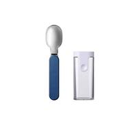Mepal - Cuchara Plegable Ellipse - Cuchara Reutilizable Para Llevar - Cuchara Plegable Para Yogur - Cubiertos De Viaje - Incluye Estuche - Acero Inoxidable - Nordic Denim