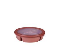 Mepal - Cuenco Bento 3 compartimentos múltiple Cirqula - Caja hermética de almacenamiento de alimentos - Táper para separar la comida - Meal prep containers & recipientes para alimentos - Vivid mauve