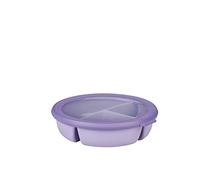 Mepal - Cuenco Bento 3 compartimentos múltiple Cirqula - Caja hermética de almacenamiento de alimentos - Táper para separar la comida - Meal prep containers & recipientes para alimentos - Vivid lilac