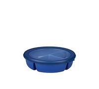 Mepal - Cuenco Bento 3 compartimentos múltiple Cirqula - Caja hermética de almacenamiento de alimentos - Táper para separar la comida - Meal prep containers & recipientes para alimentos - Vivid blue