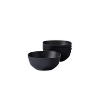 Mepal - Cuenco para servir 4 piezas Silueta - Apto para lavavajillas y microondas - Plato para ensaladas - Platos para tapas - Vajilla - 750 ml - Nordic black