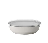 Mepal - Cuenco para servir con tapa Silueta - Apto para lavavajillas y microondas - Plato para ensaladas - Platos para tapas - Vajilla - 4000 ml - Nordic white