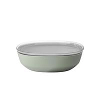 Mepal - Cuenco para servir con tapa Silueta - Apto para lavavajillas y microondas - Plato para ensaladas - Platos para tapas - Vajilla - 4000 ml - Nordic sage