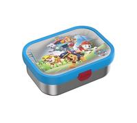 Mepal - Fiambrera Bento de Acero Inoxidable Campus - Caja Bento para Niños - Fiambrera con Compartimentos y Tenedor - Caja con Cierre de Clip - Apto para Lavavajillas - 750 ml - Paw Patrol Pups
