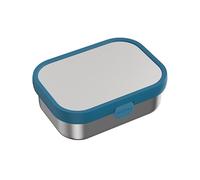 Mepal - Fiambrera Bento de Acero Inoxidable Campus - Caja Bento para Niños - Fiambrera con Compartimentos y Tenedor - Caja con Cierre de Clip - Apto para Lavavajillas - 750 ml - Cool blue