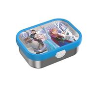 Mepal - Fiambrera Bento de Acero Inoxidable Campus - Caja Bento para Niños - Fiambrera con Compartimentos y Tenedor - Caja con Cierre de Clip - Apto para Lavavajillas - 750 ml - Frozen Friends