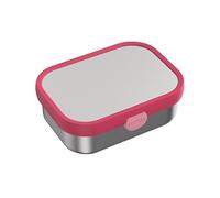 Mepal - Fiambrera Bento de Acero Inoxidable Campus - Caja Bento para Niños - Fiambrera con Compartimentos y Tenedor - Caja con Cierre de Clip - Apto para Lavavajillas - 750 ml - Cool pink