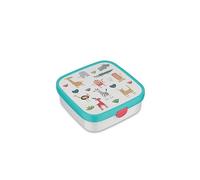 Mepal - Fiambrera Bento Grande Campus - Bento Box para Niños - Incluye 2 cajas Bento extraíbles y Tenedor - Las Cajas Bento son aptas para Microondas - 2x 200 + 1250 ml - Animal Friends