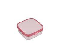 Mepal - Fiambrera grande Bento Campus - Fiambrera Bento para niños - Incluye 2 compartimentos y tenedor a prueba de fugas - El compartimento bento es apto para microondas - 2 x 200 + 1250 ml - Rosa