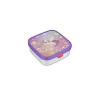 Mepal - Fiambrera Bento Grande Campus - Bento Box para Niños - Incluye 2 cajas Bento extraíbles y Tenedor - Las Cajas Bento son aptas para Microondas - 2x 200 + 1250 ml - Unicorn Glow