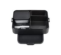 Mepal - Fiambrera Bento Take A Break Large - Lonchera Con Bento Box - Lunch Box para Sándwiches, Pequeños Tentempiés y Sobras - Merienda & Almuerzo - Con Compartimentos - 1500 ml - Nordic Black