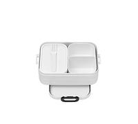 Mepal - Fiambrera Bento Take A Break midi - Lonchera Con Bento Box - Lunch Box para Sándwiches, Pequeños Tentempiés y Sobras - Merienda & Almuerzo - Con Compartimentos - 900 ml - White
