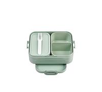 Mepal - Fiambrera Bento Take A Break midi - Lonchera Con Bento Box - Lunch Box para Sándwiches, Pequeños Tentempiés y Sobras - Merienda & Almuerzo - Con Compartimentos - 900 ml - Nordic Sage
