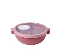 Mepal - Fiambrera bento Vita - Fiambrera con compartimentos - Recipiente adicional con tapa, recipiente para aliño y bandeja - Bento box - Bol para ensaladas - Vivid mauve