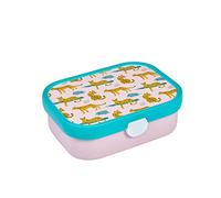 Mepal - Fiambrera Campus - Bento Box para Niños - Lonchera con Compartimento Bento y Tenedor - Fiambrera con Cierre de Clip - Sin BPA y apta para Lavavajillas - 750 ml - Leopard